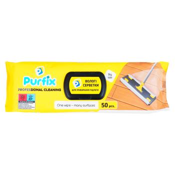 Салфетки влажные Purfix для мытья пола 50шт - купить, цены на BONUS - фото 2