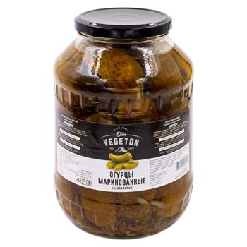 Огурцы Don Vegeton маринованные 1450g - купить, цены на BONUS - фото 1