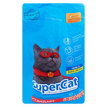 Asternut igienic Supercat 3kg 10 lit - купить, цены на BONUS - фото 1