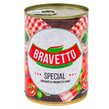 Conserva Bravetto Special cu carne 390g - cumpărați, prețuri pentru BONUS - foto 1