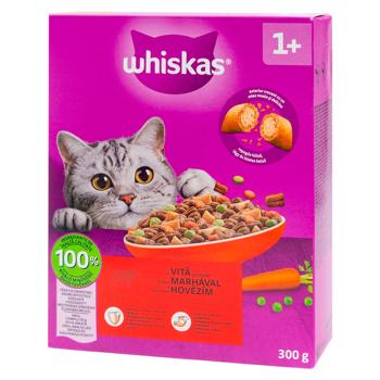 Корм сухой Whiskas с говядиной для кошек 300г - купить, цены на METRO - фото 1