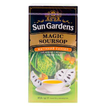 Чай зеленый Sun Gardens Magic Soursop в пакетиках 1,7г*25шт - купить, цены на BONUS - фото 2