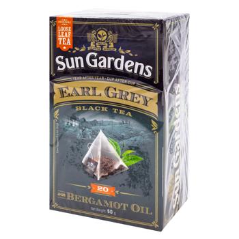 Чай черный Sun Gardens Earl Grey в пакетиках 2,5г*20шт - купить, цены на BONUS - фото 1