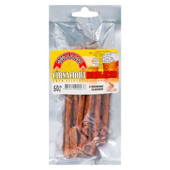 Cirnaciori Gustarichi crud zvintati cu usturoi 50g - cumpărați, prețuri pentru BONUS - foto 1