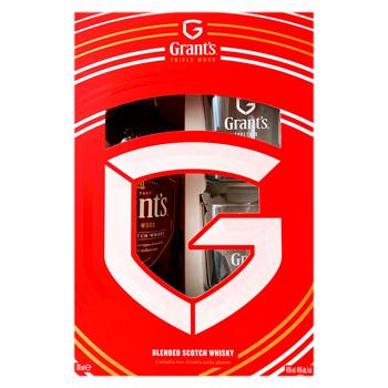 Виски William Grants Triple Wood 40% 0.7л + 2 стакана - купить, цены на BONUS - фото 1