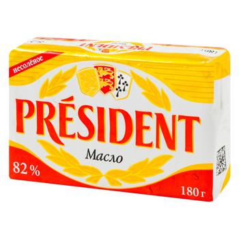 Масло сливочное President 82% 180г - купить, цены на BONUS - фото 1