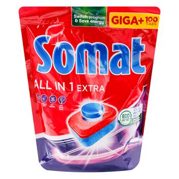 Таблетки для посудомоечных машин Somat All in 1 100шт - купить, цены на BONUS - фото 1
