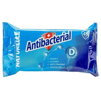 Servetele umede Naturelle Antibacterial 48buc cu exctract de patlagina - cumpărați, prețuri pentru BONUS - foto 1