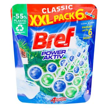 Блок для унитаза Bref Aktiv Сосна 50г 6шт - купить, цены на BONUS - фото 1