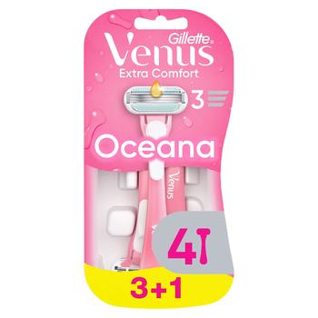 Станок для бритья Venus Oceana 4 штук - купить, цены на BONUS - фото 1