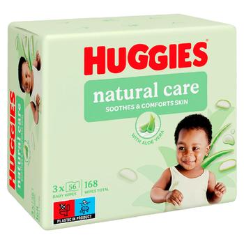 Servetele umede Huggies Natural Care 168buc - cumpărați, prețuri pentru METRO - foto 1