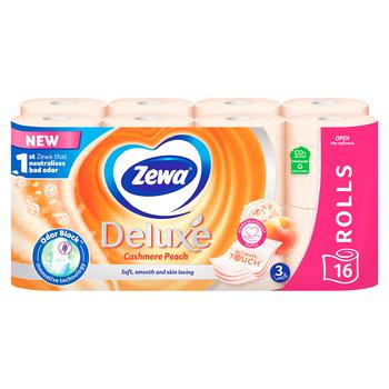 Туалетная бумага Zewa Cashmere Peach/Camomile Comfort (на выбор) 3-слойная 16шт - купить, цены на BONUS - фото 3