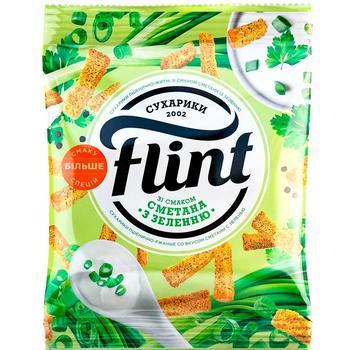 Сухирики Flint Сметана и зелень 100г - купить, цены на BONUS - фото 1