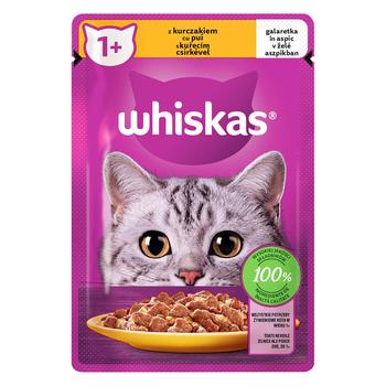 Корм влажный Whiskas с курицей для кошек 85г - купить, цены на BONUS - фото 1
