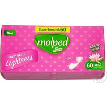 Ежедневные гигиенические прокладки Molped Flower 60шт - купить, цены на METRO - фото 1