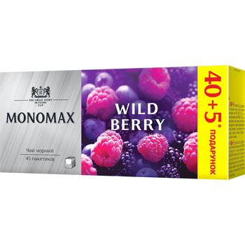 Чай черный Monomaх Wild Berry в пакетиках 1,5г*45шт - купить, цены на METRO - фото 1