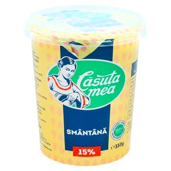 Smantana Casuta Mea Premium 15% 350g - cumpărați, prețuri pentru BONUS - foto 1